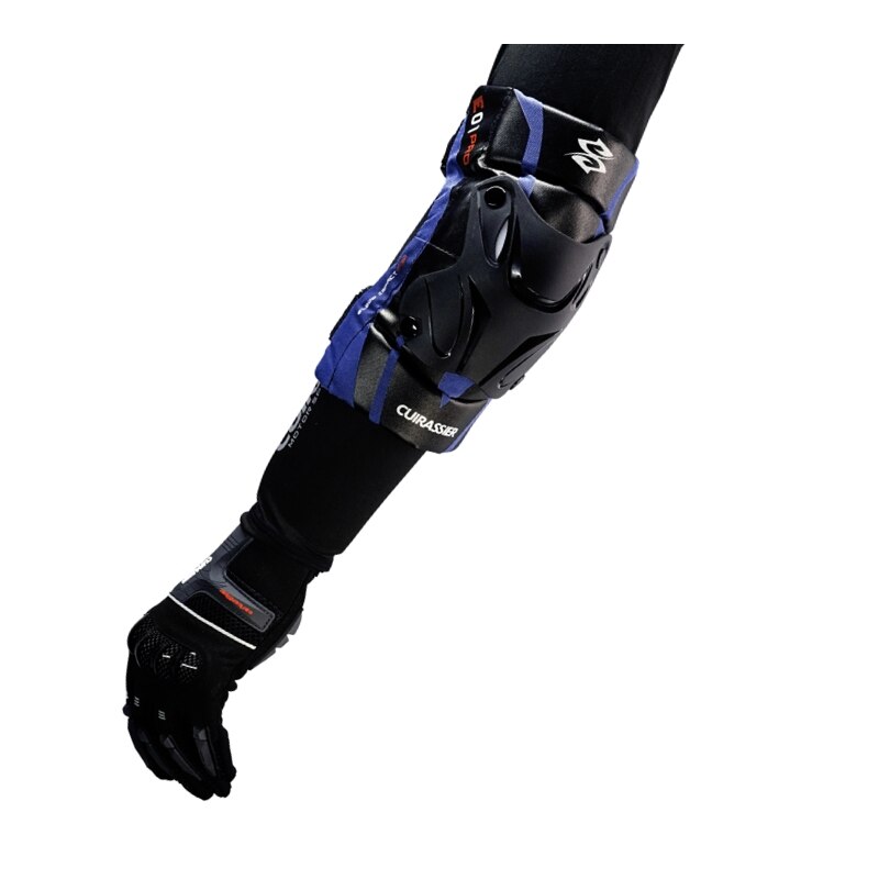 Cuirassier K01-3 Motorcycle Knee Pads Set Knee Protector Moto MX MTB Motocross Protective Gear Knee Guards Kneepad Protection: E01-3-Navy blue
