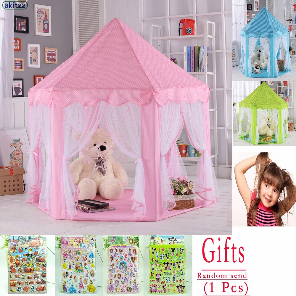 Indoor Tipi Children's Toy Tents for Kids Game Castle Play Tent House Wigwam Room Toys for 0-14 Years Baby