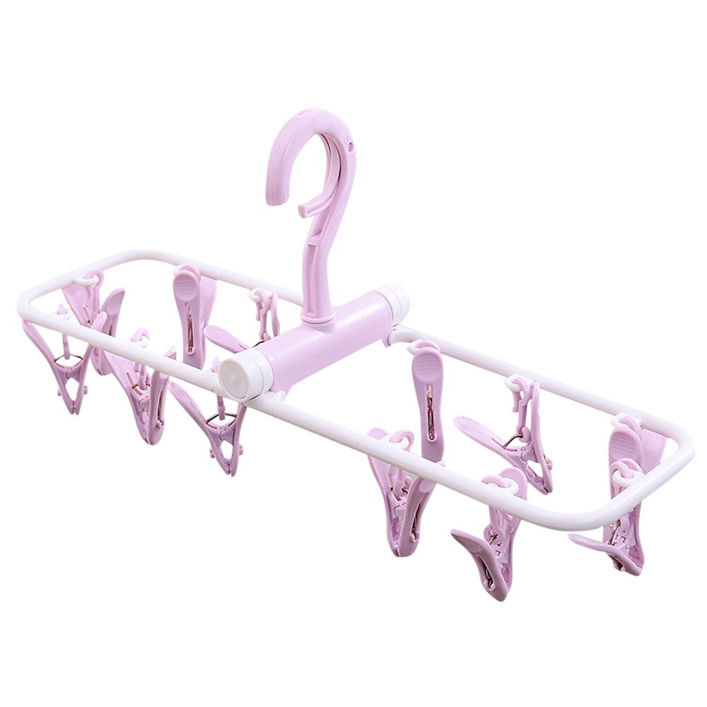 Percheros Para Ropa Plastic Foldable Clip Space Saving Indoor Socks Drying Rack Hangers for Clothes Вешалки Для Гардероба: D