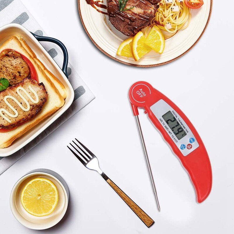 Direct afleesbare vleesthermometer - beste ultrasnelle thermometer met kalibratie voor keuken, koken, grillen en barbecueën