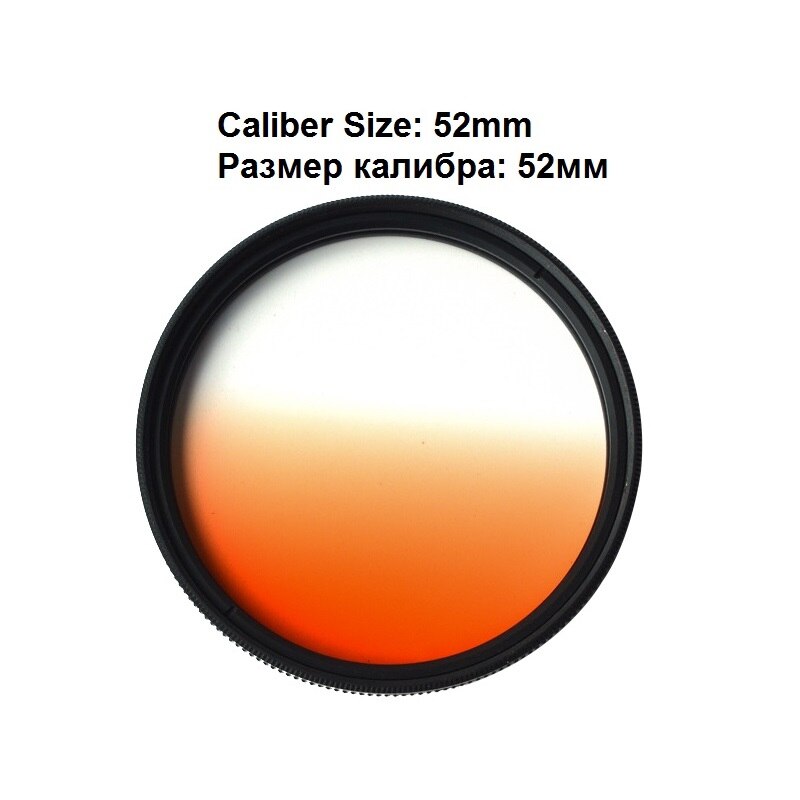 52mm gradient farve filter sæt til smart telefon filter til slr kameraer filter linse til fotografering justerbar 7 gradient farver