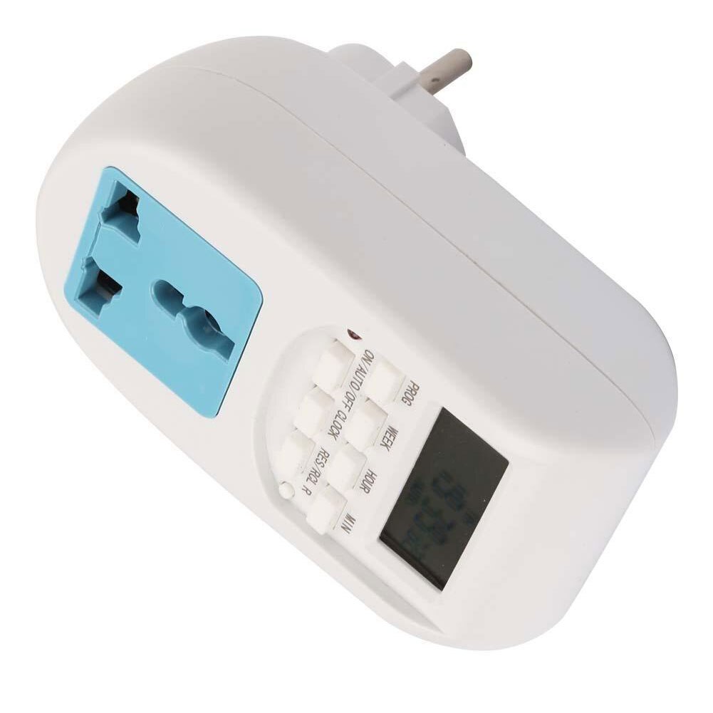 Programmable Timer Plug Socket Digital Electrical LCD 220V Light Switch 7 Day Energy Saving Anti-Theft AL-06 Timing Socket