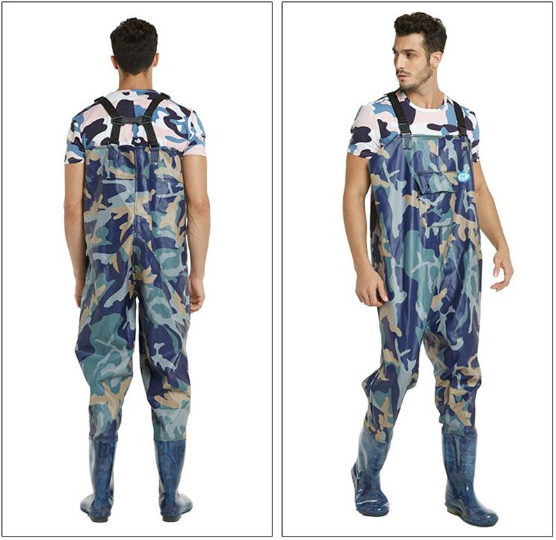 Fishing Waders With Wading Pants Boots Nylon + PVC Adjustable Shoulder Strap Lure Fishing Gear Boot Wader A135