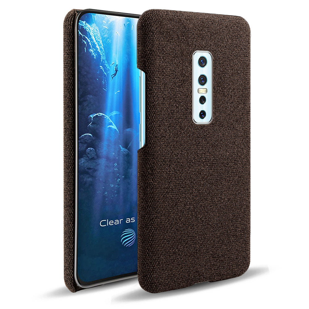 Custodie in tessuto per Vivo V17 PRO custodia rigida in tessuto retrò sottile per Vivo V17 PRO V17pro 6.44 "1909 co1910 Coque: For Vivo V17 PRO / Brown