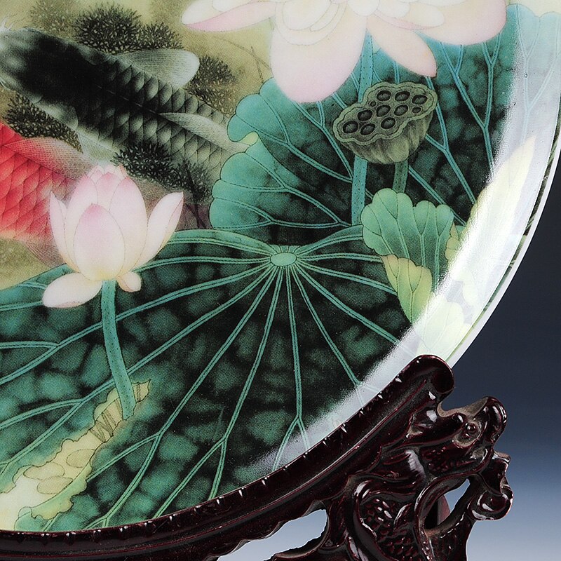 Moderne Interieur Keramische Sier Plaat Chinese Decoratie Schotel Plaat Porselein Vis Plaat Set Instelling Muur