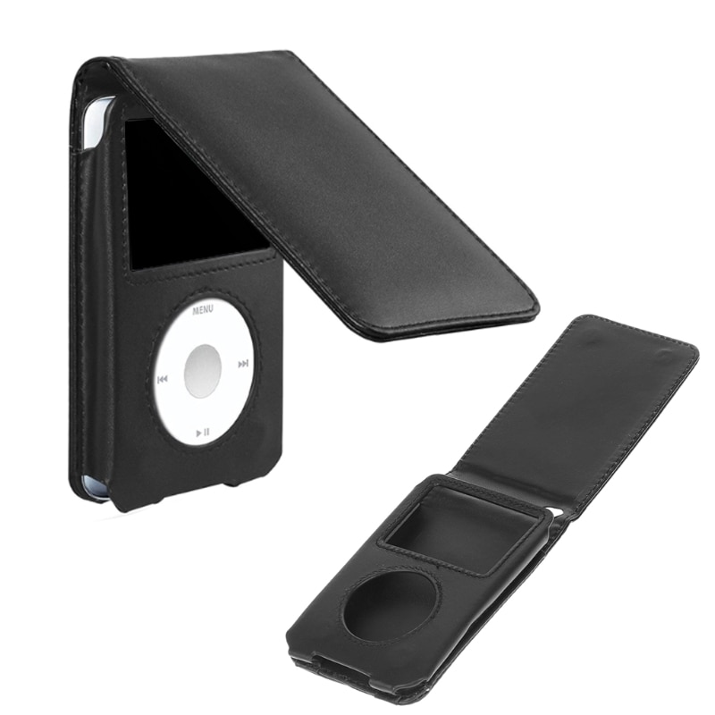 Leren hoesje voor apple ipod classic 80/120/160gb met afneembare clip
