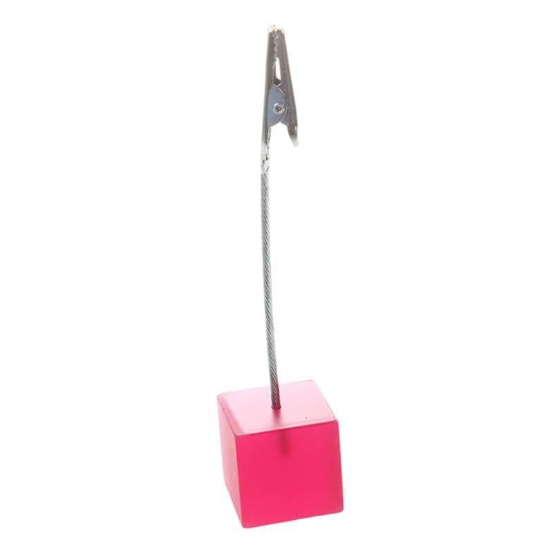 Memo grimma korthållare memo clip foto bild hållare med alligator clip rosa