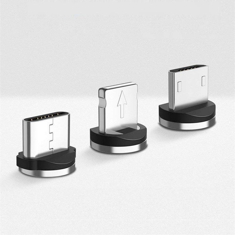 Runde Magnetische Kabel Stecker Typ C Mikro USB C Stecker Schnelle Ladung Adapter Telefon Mikro USB Typ-C Magnet ladegerät Stecker Ersatz