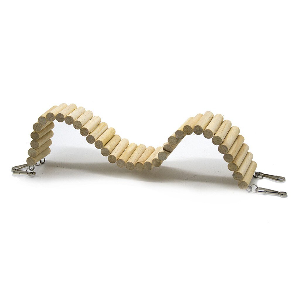 Houten brug kauwspeelgoed ladder voor kleine huisdieren hamsters cavia's en andere kleine huisdieren flexibele kooi habitat speelgoed #0803 ljc