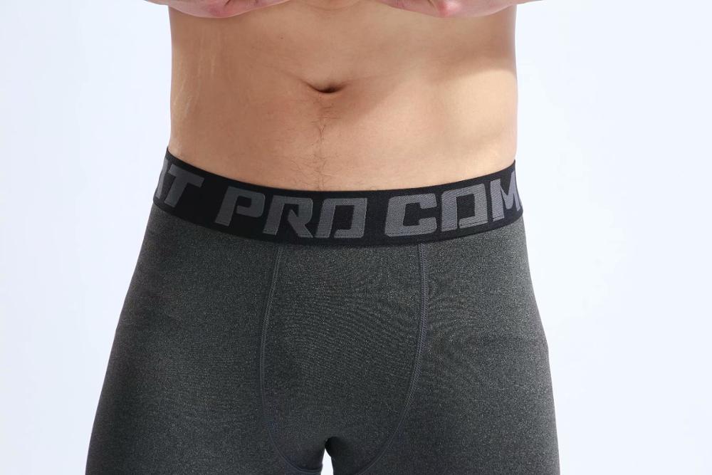Mannen Running Tights Sport Leggings Sportkleding Compressie Oefening Base Laye Broek Jogger Fitness Gym Basketbal Shorts 3/4