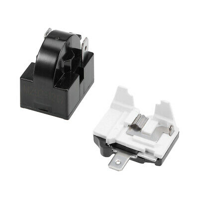 Refrigerator PTC Starter Relay 12 Ohm 2 Pin +Compressor Overload Protector 1/6HP