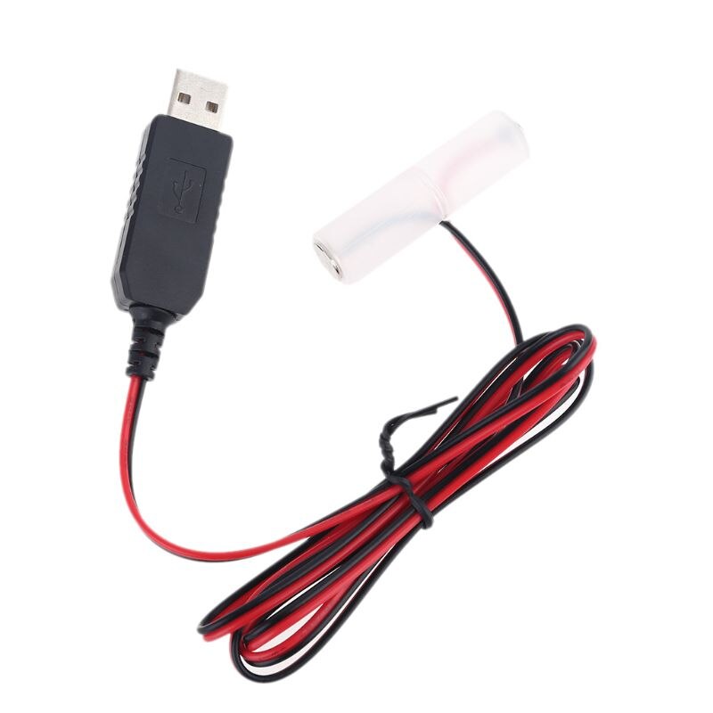 300cm LR6 AA Battery USB Power Supply Adapter Cable Replace 1 to 4pcs AA Battery for Radio Electric Toy Clock LED Strip