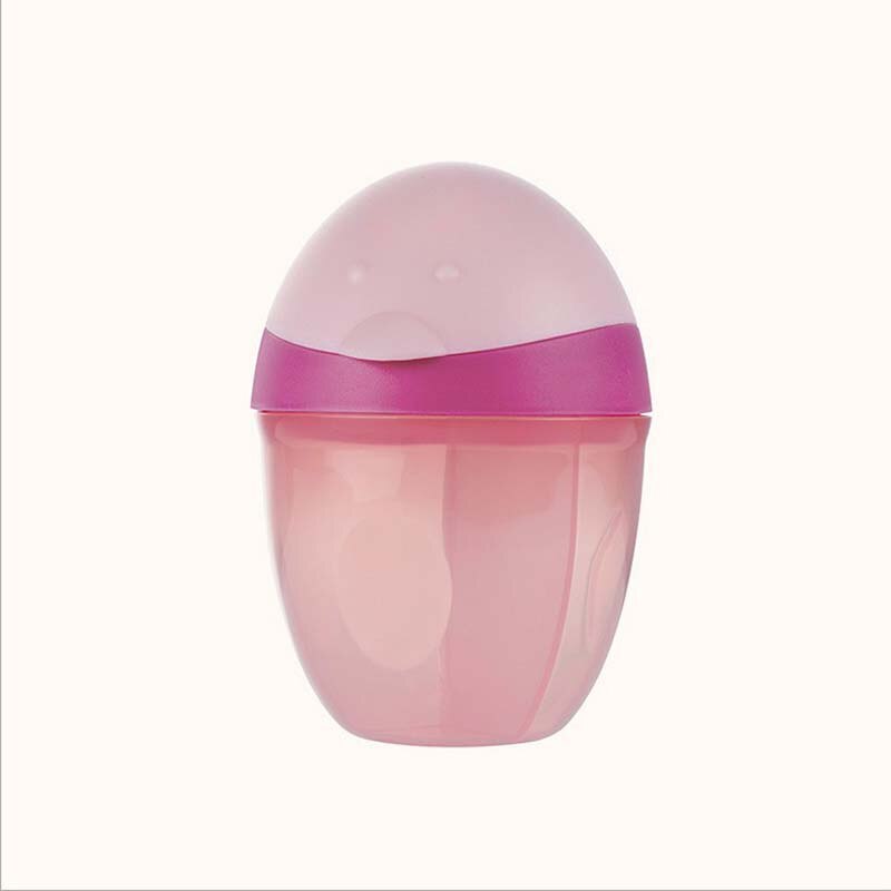 Distributeur de formule sûre | Récipient de nourriture pour bébé précipté stockage de fruits et aliments dessin animé grenouille boîte de poudre de lait, tasse à Snack: Rose