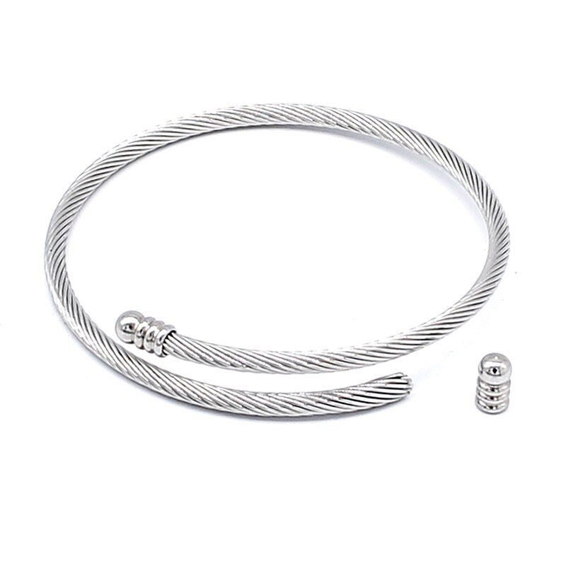 Aiovlo réglable En Acier Inoxydable bricolage Bracelet à breloques & Bracelet Accessoires Fine Bracelet Bijoux pour Femmes
