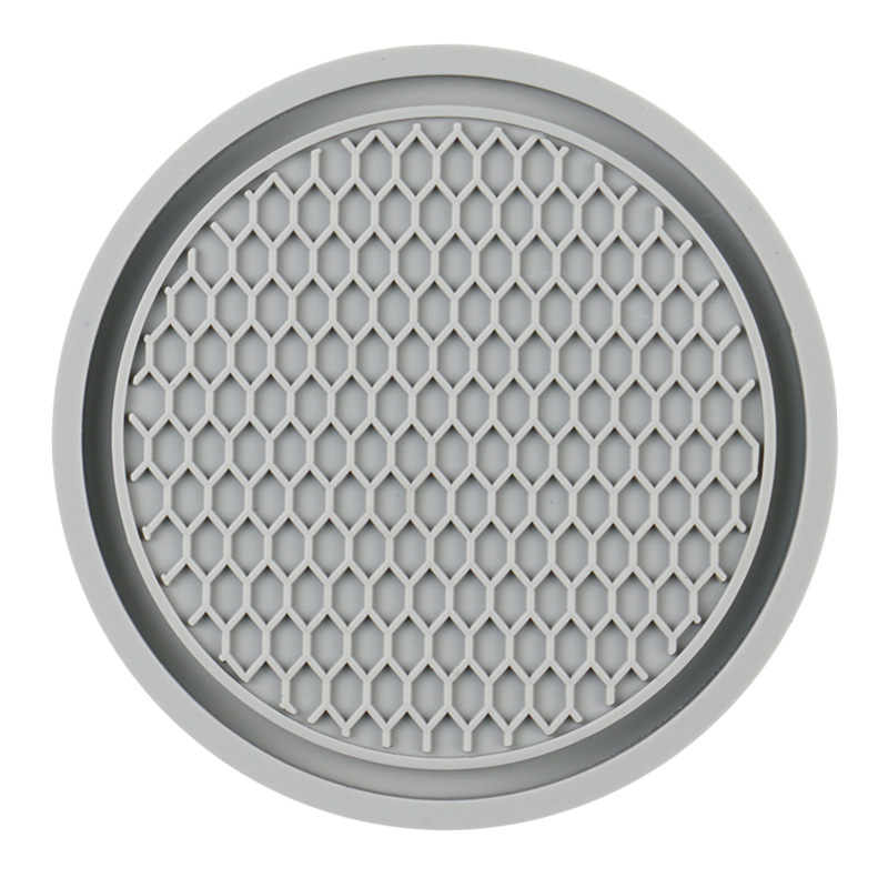 Car Coasters PVC Travel Auto Cup Holder Insert Coaster Anti Slip Vehicle Interior Accessories Cup Mats: GRAY