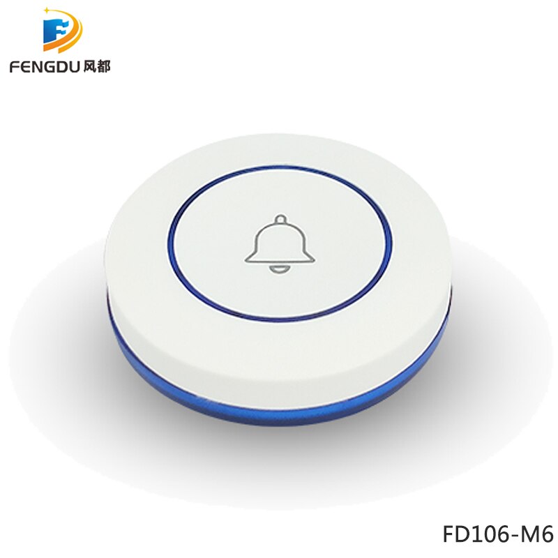 Self-powered Wireless 433mhz Doorbell Touch Button Home Security Welcome Smart Chimes Door bell Alarm LED light