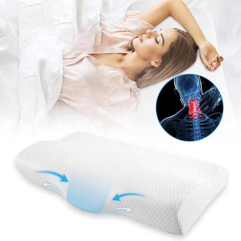 Antystatyczna poduszka odkształcająca się masaż poduszka piankowa robić spania poduszki robić spania poduszki podróżne ochrona szyi 50*30CM 60*30cm подушка