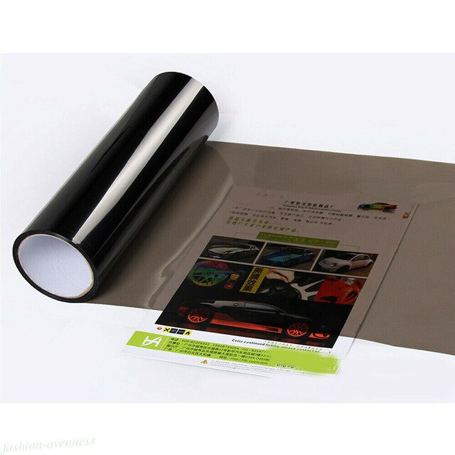 Film Car Headlight Sticker 30*60cm Protector Stretchable Adhesive Decor: Light Black