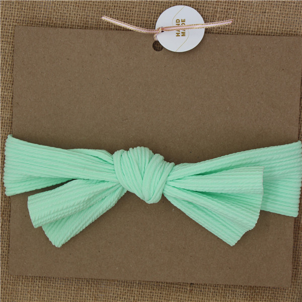 Bandeau à nœuds pour bébé, gros nœud noué, en tissu extensible, solide, accessoires pour cheveux de bébé: green