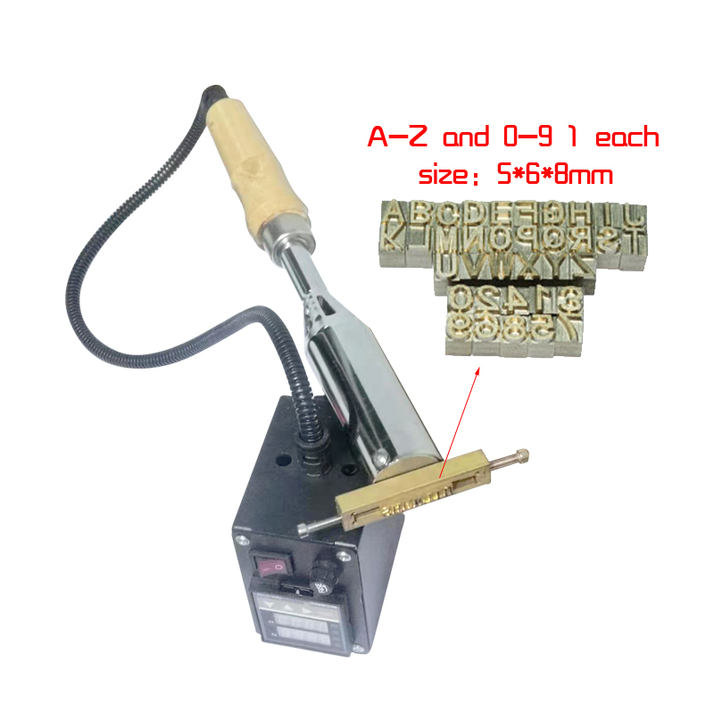 Stampping Machine Nummer En Brief En Logo Stamper Hand Held Woold Embosser Plastic Bronzing Machine Messing Logo Printer