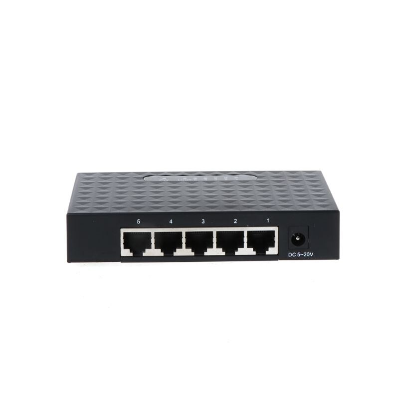 Prise EU 5 ports 10/100/1000 Mbps rapide LAN Ethernet commutateur réseau HUB Mini adaptateur de bureau