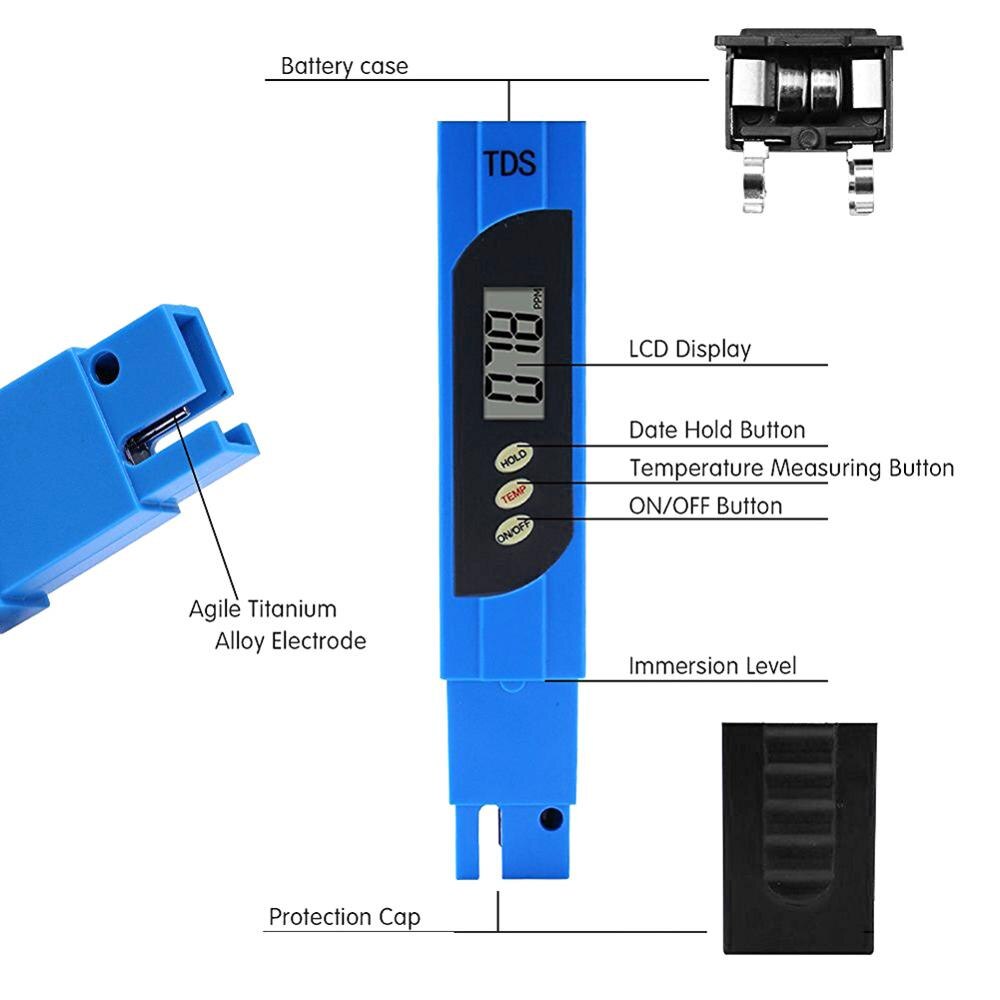 Ph Meter Water Tester Portable Digitale Ph Pen Aquarium Zwembaden Wijn Monitor Tds Waterkwaliteit Tester Meter Lcd Digitale: C