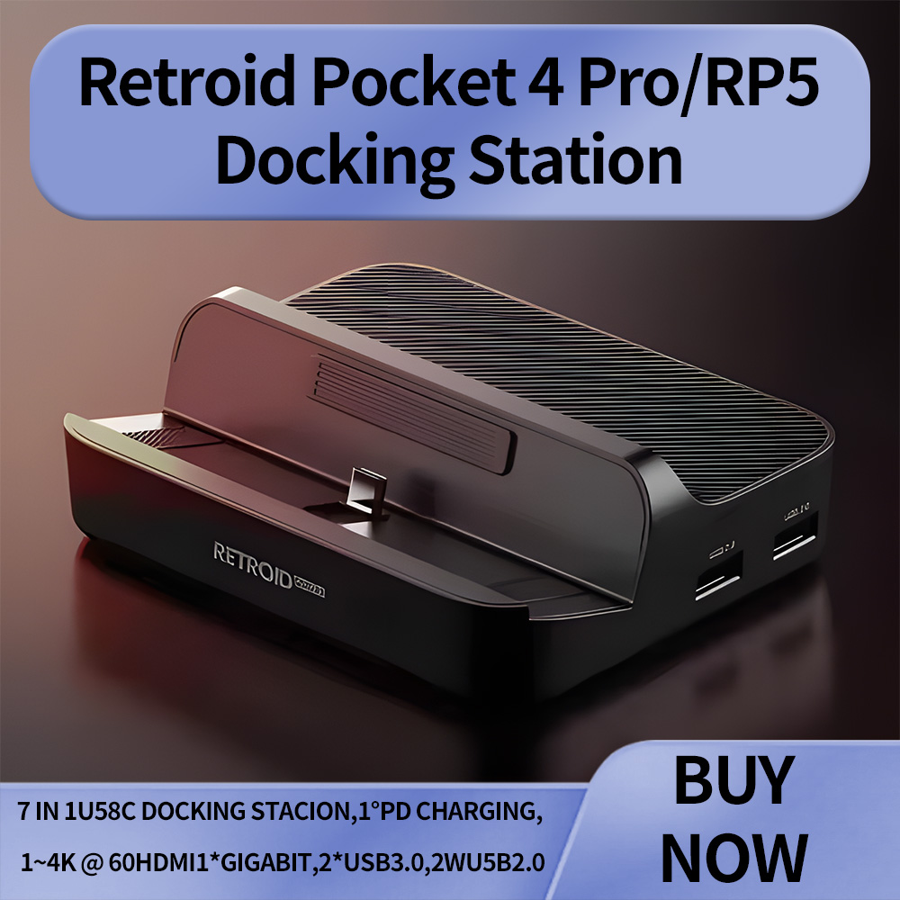 Retroid Pocket 5 Docking Station For Retroid Pocket 4 Pro / RP5 / Retroid Pocket Mini Game Console Dock Accessories Custom