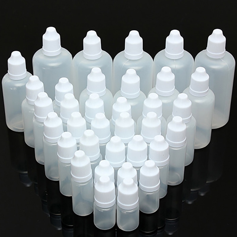 5 Stuks 5/10/15/20/30/50/100Ml Lege Plastic Squeezable Dropper flessen Eye Liquid Dropper Sample Ogen Hervulbare Fles