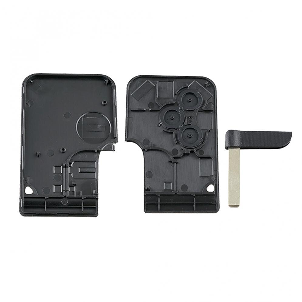 3 Buttons Durable Black Keyless Entry Replacement Key Remote Fob Card Shell Case for Renault Clio Renault Megane