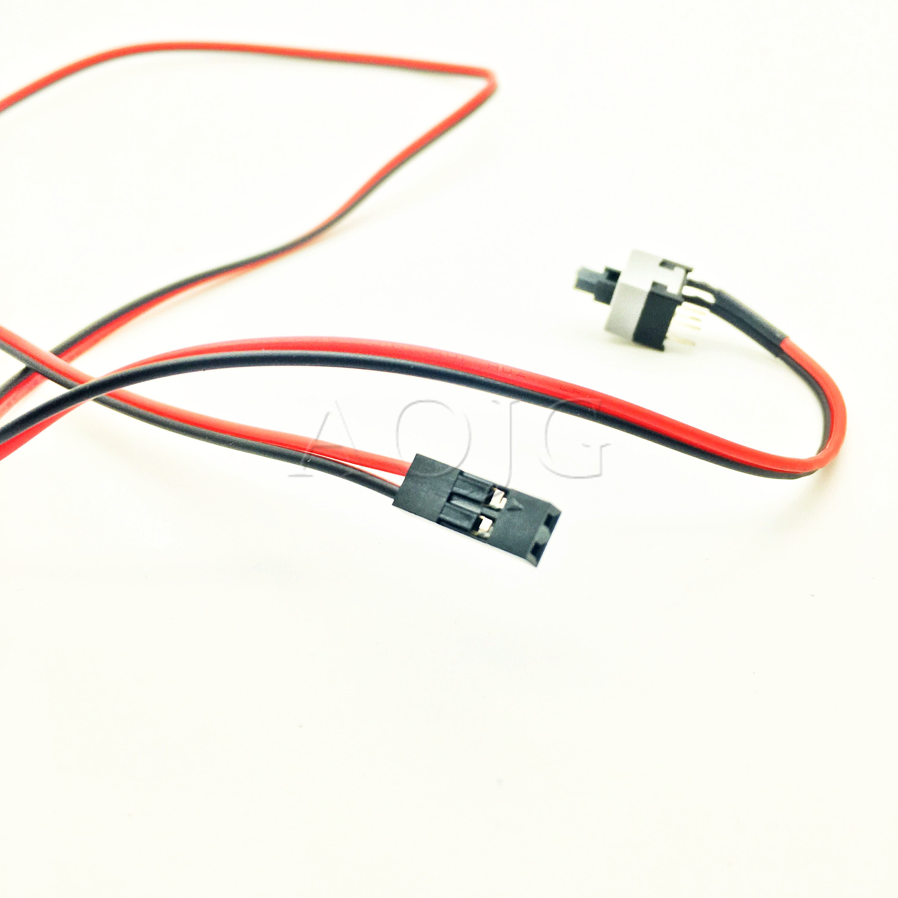 10 st/lot 2- -stifts sw pc-fodral intern strömkabel på/av tryckknapp atx stationär dator switch kabel 50cm längd