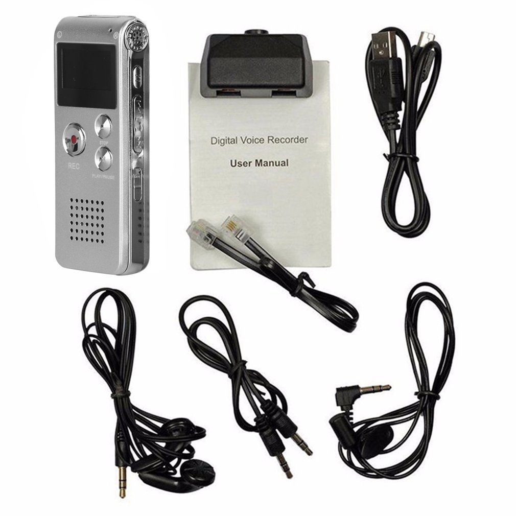 Multifunction Digital Voice Recorder 8G or 16G USB Rechargeable LCD