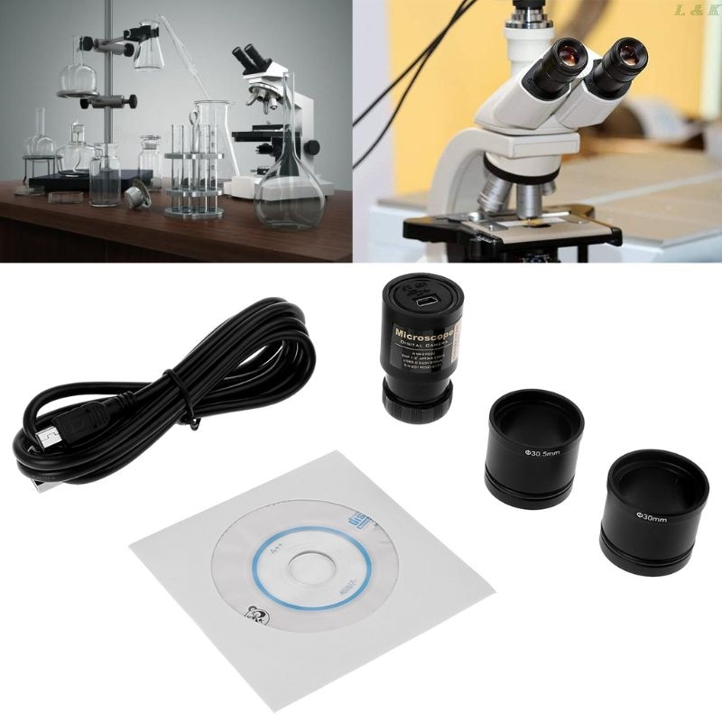 Hd cmos 2.0mp usb elektronische oculair microscoop camera montage maat 23.2mm met ringadapters 30mm 30.5mm