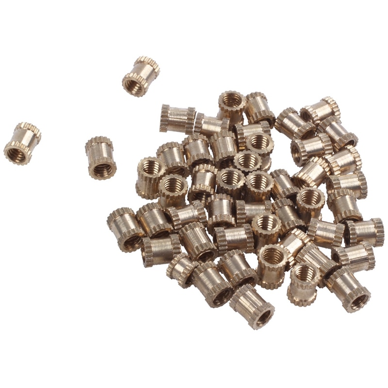 100Stck M3X8Mm Nähte Runde Metall Endlosen Schraube Gewinde Einsatz Würfel Durcheinander Tonne & 50Stck Spritzguss 3Mm x 5Mm x 4Mm Fittin
