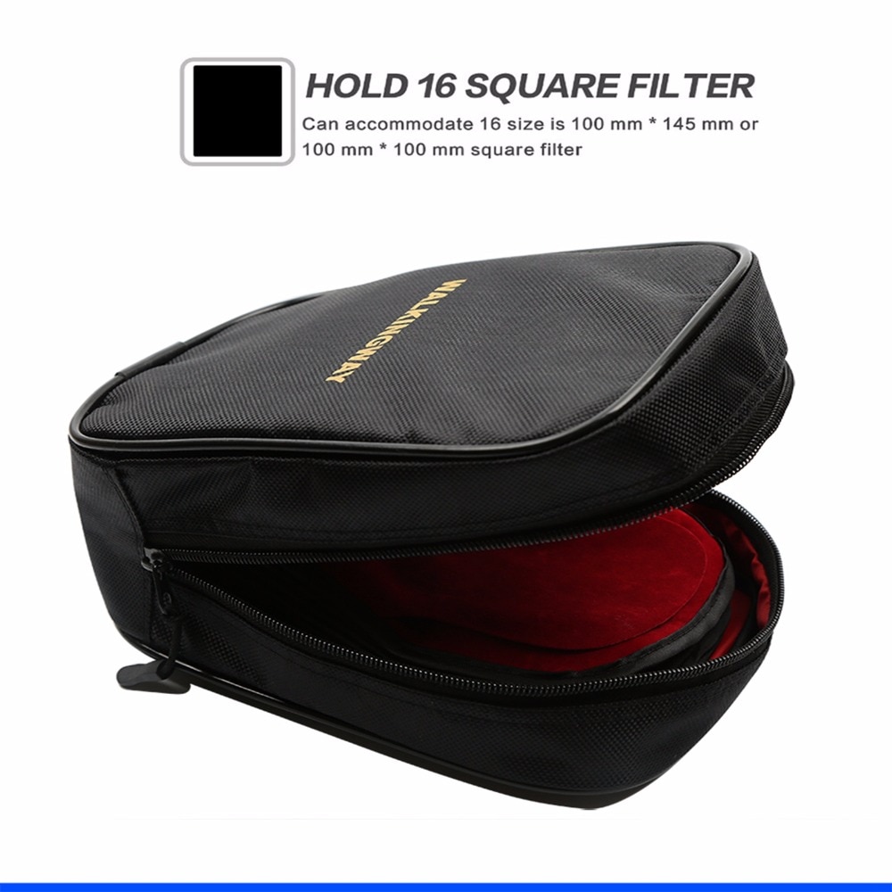 Lopen Manier 16-slot camera bag case Waterdichte filter portemonnee Opslag voor Circulaire 100mm 150mm vierkante filter pouch CPL UV ND