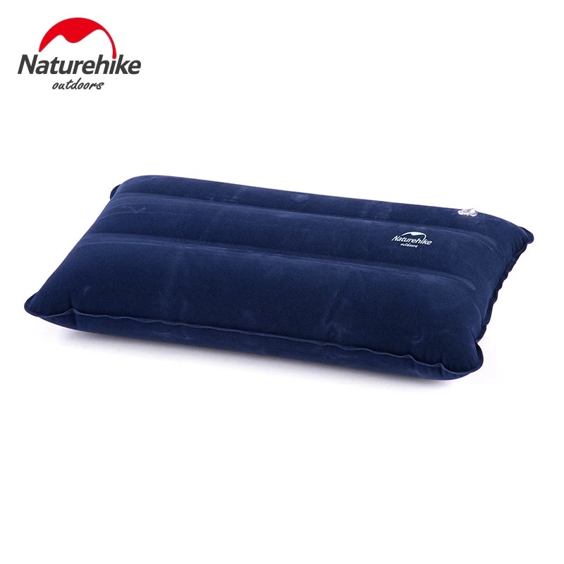 Naturehike Fashion cuscini gonfiati cuscino pieghevole antiscivolo compresso tessuto scamosciato uso per viaggi all'aperto: Dark Blue