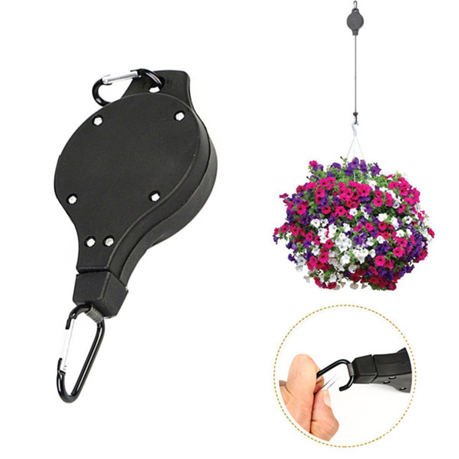 Adjustable Telescopic Retractable Pulley Pull Down Hanger For Plants Hanger For Potted Plants Hanger Hanging Flower Hook #T1P