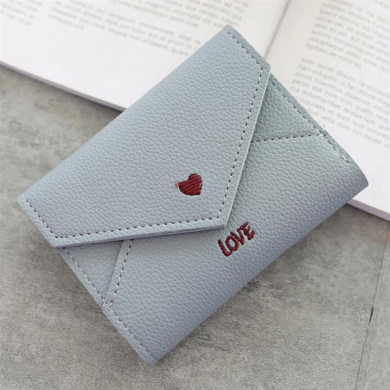 Cartera de mujer con bordado , Cartera de informal con tarjeta bordada, cartera de mano, Cartera de cambio,