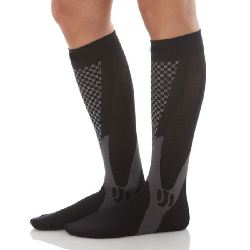 Calcetines de presión de hombre de piel de montaña deporte al aire libre antihinchazón fuerza elástica senderismo fútbol correr calcetines de tubo medio masculino VK152