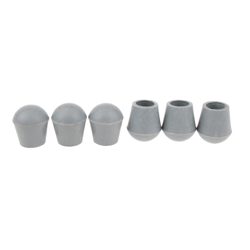 6 stücke Gummi Gehstock Tipps Der Reparatur Teile für Dreieck Hocker Krücken Stock Spazierstock Stuhl 7/8 zoll: grau