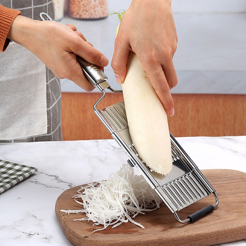 3-In-1 Multi-Use KItchen Slicer Set Lemon Cheese Stainless Steel Vegetable Cutter Replaceable Shredder For Onion Potato