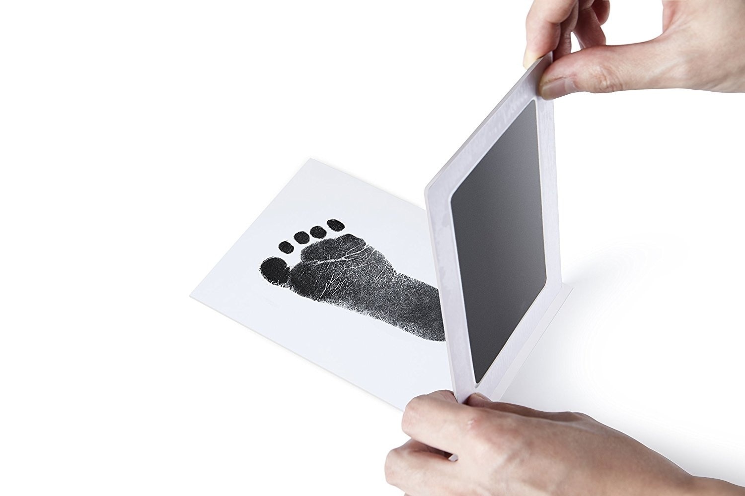 Caja de Seguridad No tóxico huellas de bebé huella No tocar la piel sin tinta almohadillas de tinta Kits para 0-6 meses, recién nacido huellas Souvenir