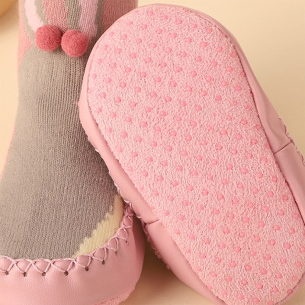 Infant Baby Girl Boy Toddler Anti-slip Warm Slippers Socks Cotton Anti-slip Crib Shoes Warm Soft Socks