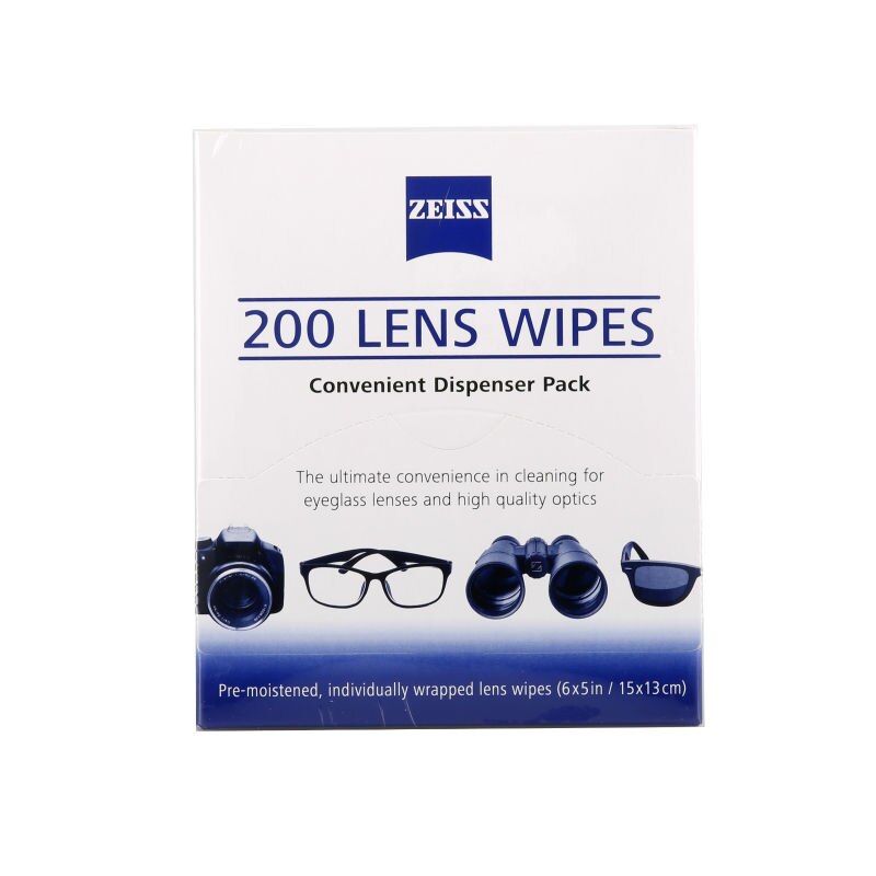 Zeiss lingettes nettoyantes pour lentilles de caméra pré-humidifiées 200 pièces