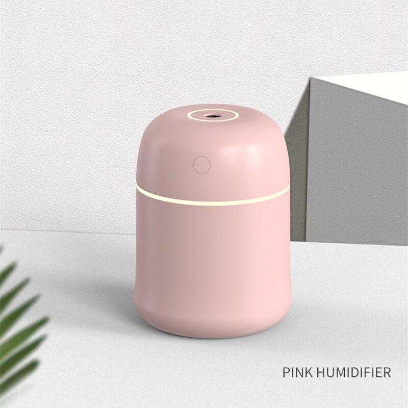 Ultrasone Mini Luchtbevochtiger Usb Aroma Etherische Olie Diffuser Voor Thuis Mist Maker Led Luchtverfrisser Luchtbevochtigers: pink