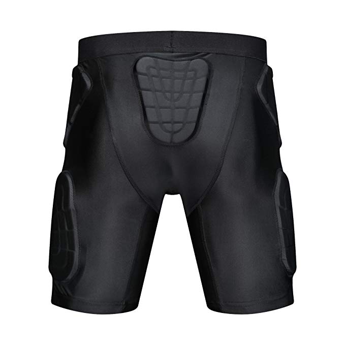 Vadderade kompressionsshorts för män skydd undershorts bäst för basket, fotboll, hockey, cykling, skridskoåkning och kontaktsporter
