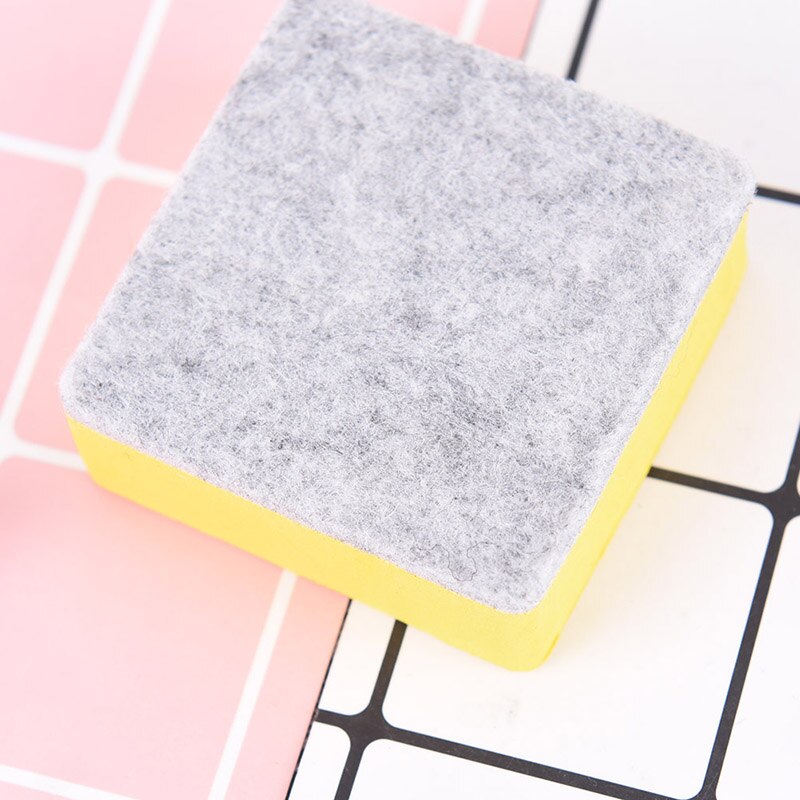 2 unids/set pizarra goma de borrar pizarra amarilla limpiador de pizarra blanca seco marcador pluma de espuma de goma de borrar tiza pinceles Oficina escuela suministros