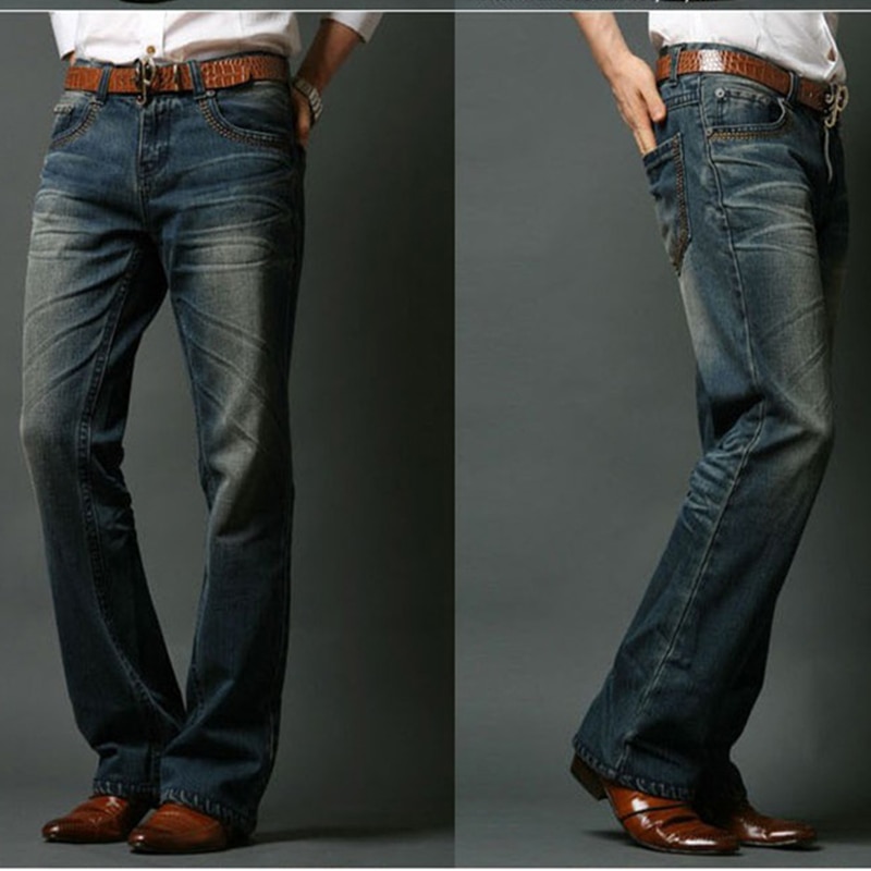 ICPANS Mens Flared Jeans Bootcut Boot cut jeans mannen Been Fit Classic Denim Flare Vintage Jeans Rechte Mannelijke Broek