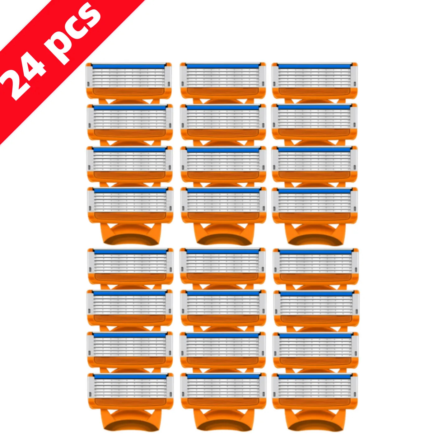 Men's Razor 5-layer Men's Razor Power Shaving Shaver Male Face Beard Hair Trimmer 5 Layer Blades Replacement: Orange