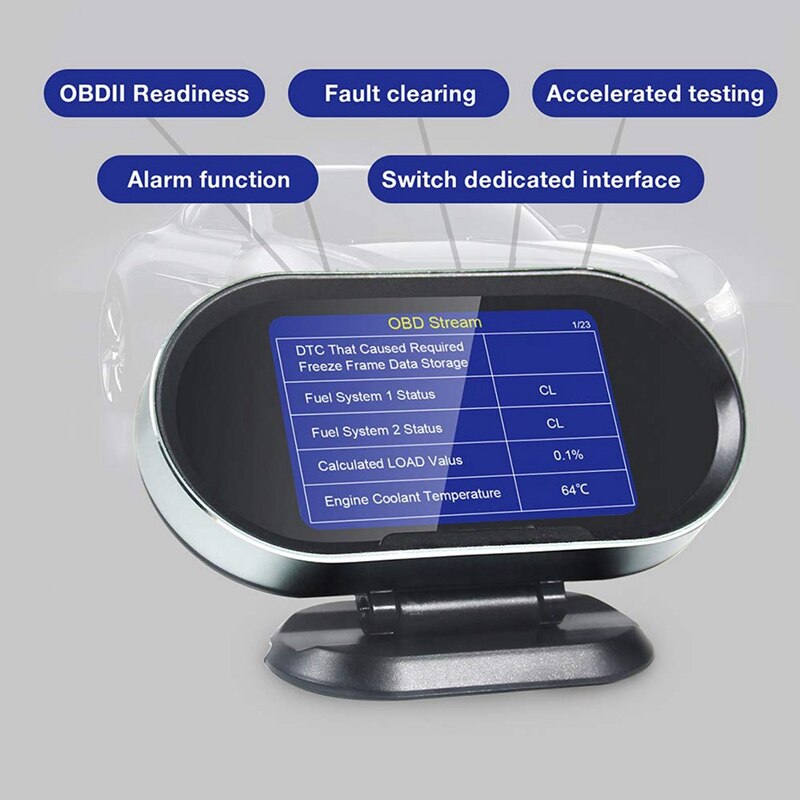 OBD Headup Display,Faulty Code Scanner Digital Speedometer Car Computer Gauge OBD Ii Scanner Overspeed Voltage Alarms