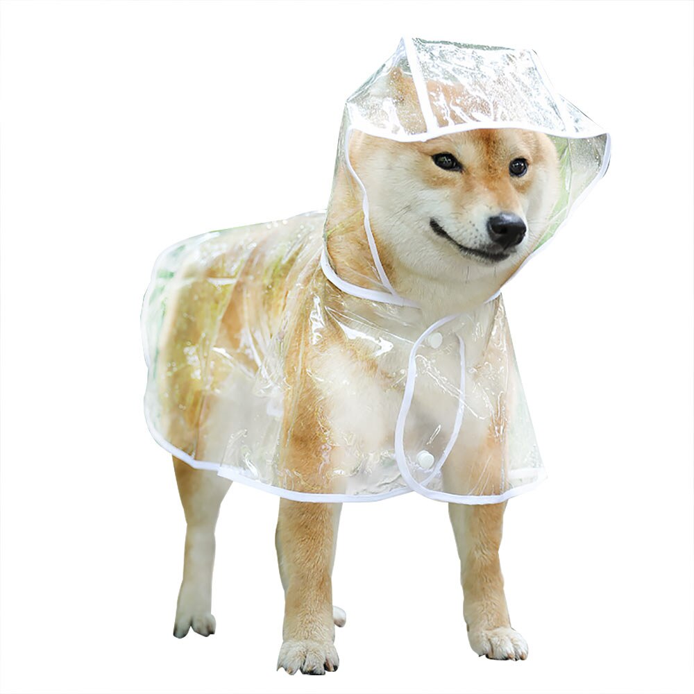 PVC Dog Raincoat Poncho Transparent Waterproof Pet... – Grandado